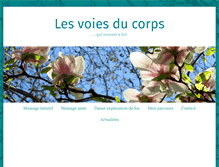 Tablet Screenshot of lesvoiesducorps.com